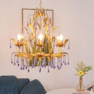 Ilvenel Lustre de Luxe en Verre Violet
