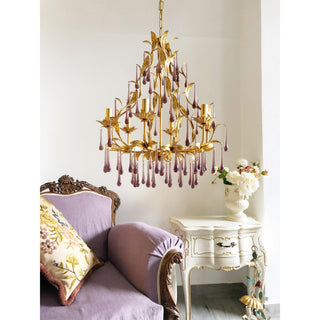 Ilvenel Lustre de Luxe en Verre Violet