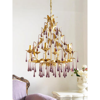 Ilvenel Lustre de Luxe en Verre Violet