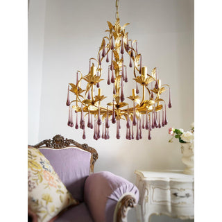 Ilvenel Lustre de Luxe en Verre Violet