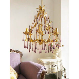 Ilvenel Lustre de Luxe en Verre Violet
