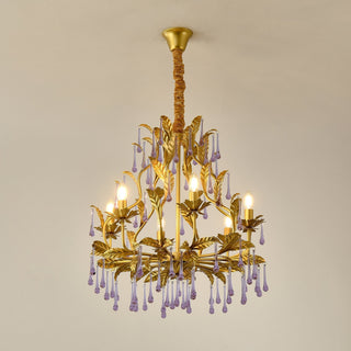Ilvenel Lustre de Luxe en Verre Violet