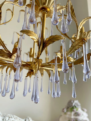 Ilvenel Lustre de Luxe en Verre Violet