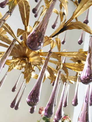 Ilvenel Lustre de Luxe en Verre Violet