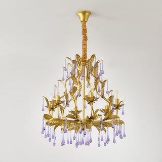 Ilvenel Lustre de Luxe en Verre Violet