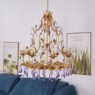 Ilvenel Lustre de Luxe en Verre Violet
