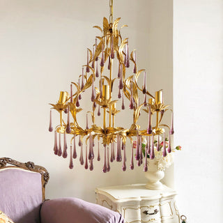 Ilvenel Lustre de Luxe en Verre Violet