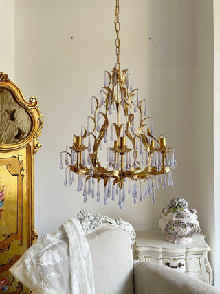 Ilvenel Lustre de Luxe en Verre Violet