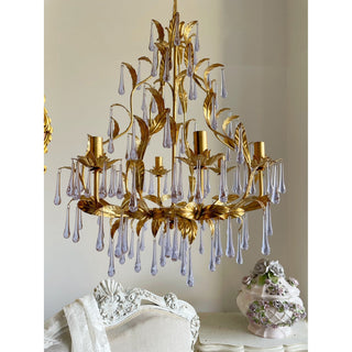 Ilvenel Lustre de Luxe en Verre Violet