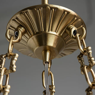 Lustra Lustre Laiton Suspension Florale Vintage