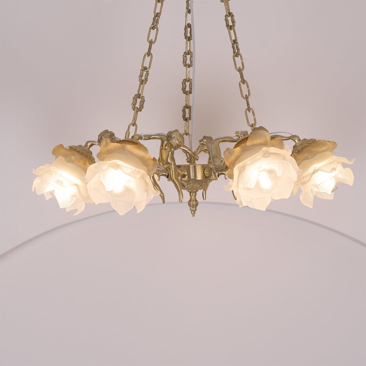 Mavenae Lustre Laiton Suspension Florale Vintage