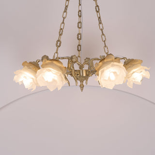 Lustra Lustre Laiton Suspension Florale Vintage