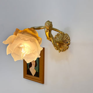 Arque Applique Murale Rose en Verre