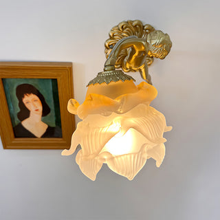 Arque Applique Murale Rose en Verre