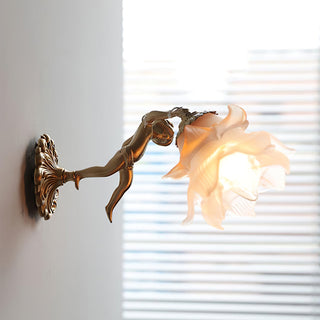 Arque Applique Murale Rose en Verre