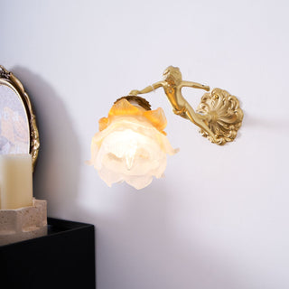 Aged Applique Murale en Verre Ange Volant