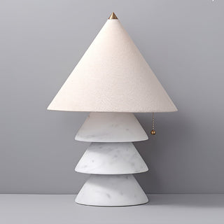 Pyramid Retro Marble Table Lamp-Neutral Decor