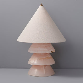 Pyramid Retro Marble Table Lamp-Neutral Decor