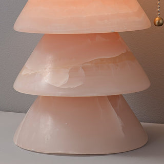Pyramid Retro Marble Table Lamp-Neutral Decor