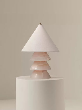 Pyramid Retro Marble Table Lamp-Neutral Decor