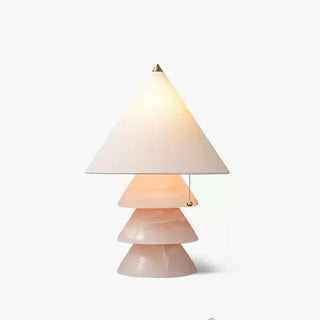 Pyramid Retro Marble Table Lamp-Neutral Decor