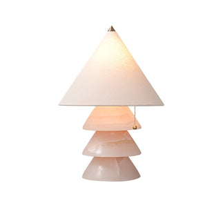 Pyramid Retro Marble Table Lamp-Neutral Decor
