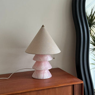 Pyramid Retro Marble Table Lamp-Neutral Decor