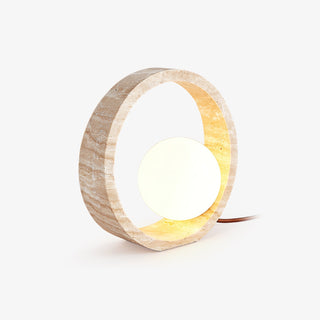 Orzore Lampe de Table en Travertin Circulaire