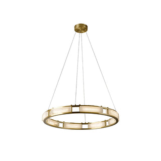 Cuzora Lustre Minimaliste en Laiton et Albâtre