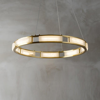 Symiria Luxe Albâtre Anneau Pendentif Lumière