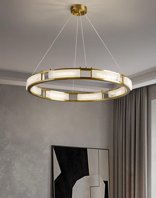 Symiria Luxe Albâtre Anneau Pendentif Lumière