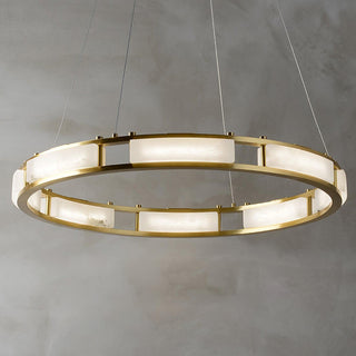 Symiria Luxe Albâtre Anneau Pendentif Lumière
