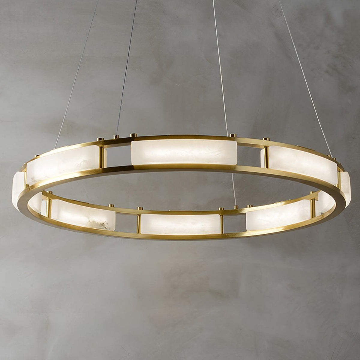 Dythan Minimaliste Suspension en Albâtre à Anneau
