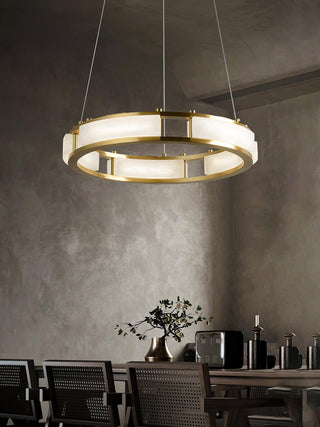 Symiria Luxe Albâtre Anneau Pendentif Lumière