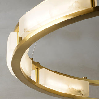 Symiria Luxe Albâtre Anneau Pendentif Lumière