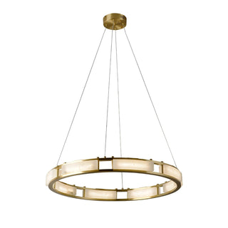Symiria Luxe Albâtre Anneau Pendentif Lumière