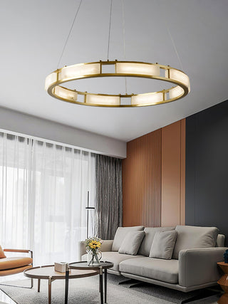 Symiria Luxe Albâtre Anneau Pendentif Lumière