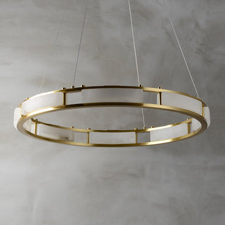 Symiria Luxe Albâtre Anneau Pendentif Lumière