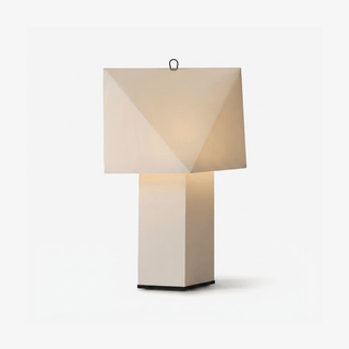 Quadrella Paper Shade Table Lamp-Neutral Decor