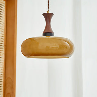 Cadenza Lampe suspendue rétro en bois