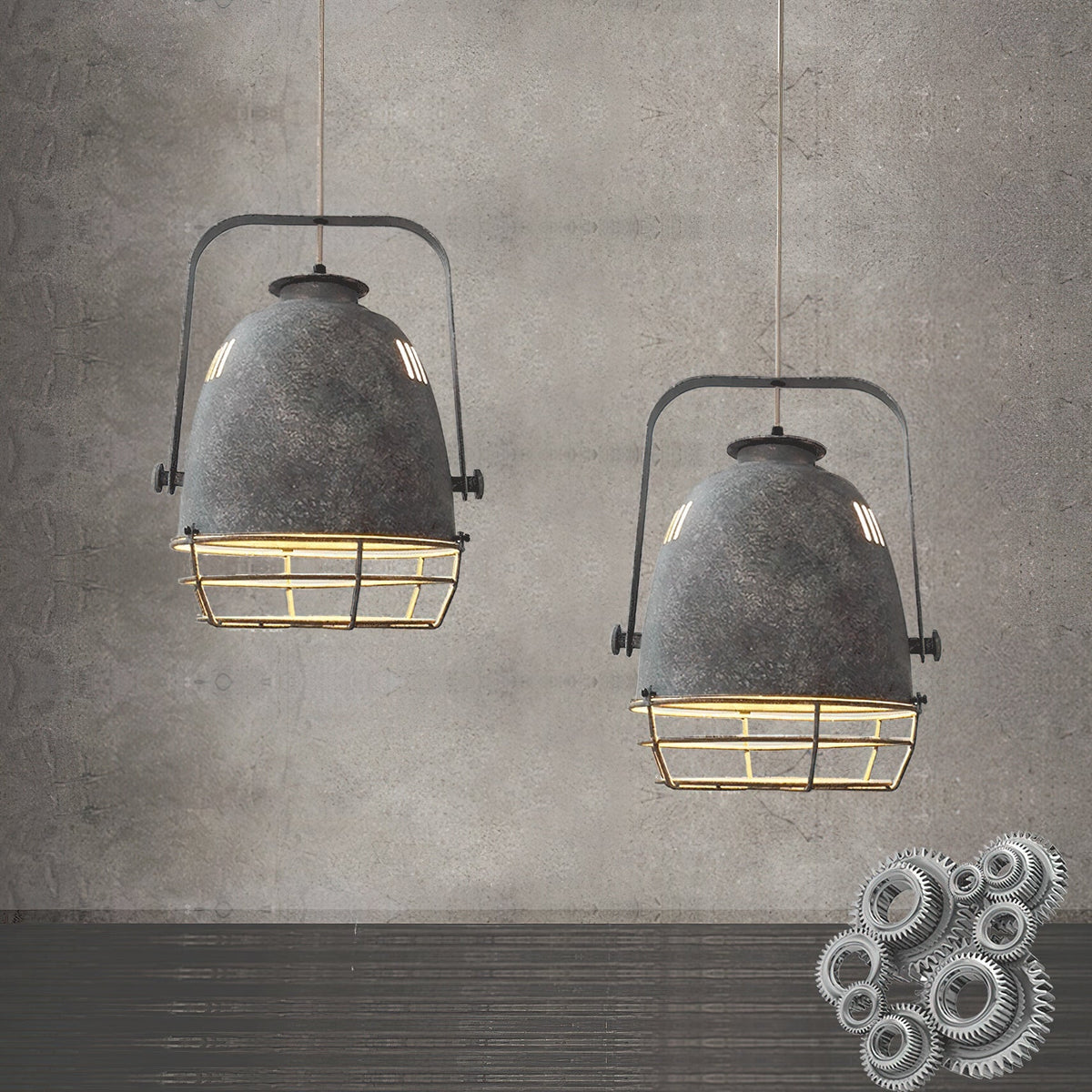 Cenore Suspension Industrielle Vintage