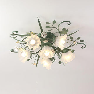 Nylirir Lampe de Plafond Classique en Céramique Art Unique