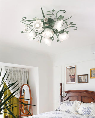 Nylirir Lampe de Plafond Classique en Céramique Art Unique