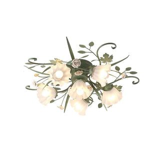 Nylirir Lampe de Plafond Classique en Céramique Art Unique