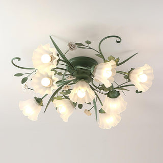 Nylirir Lampe de Plafond Classique en Céramique Art Unique