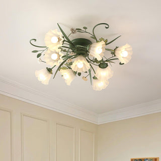 Nylirir Lampe de Plafond Classique en Céramique Art Unique