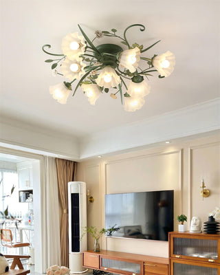 Nylirir Lampe de Plafond Classique en Céramique Art Unique