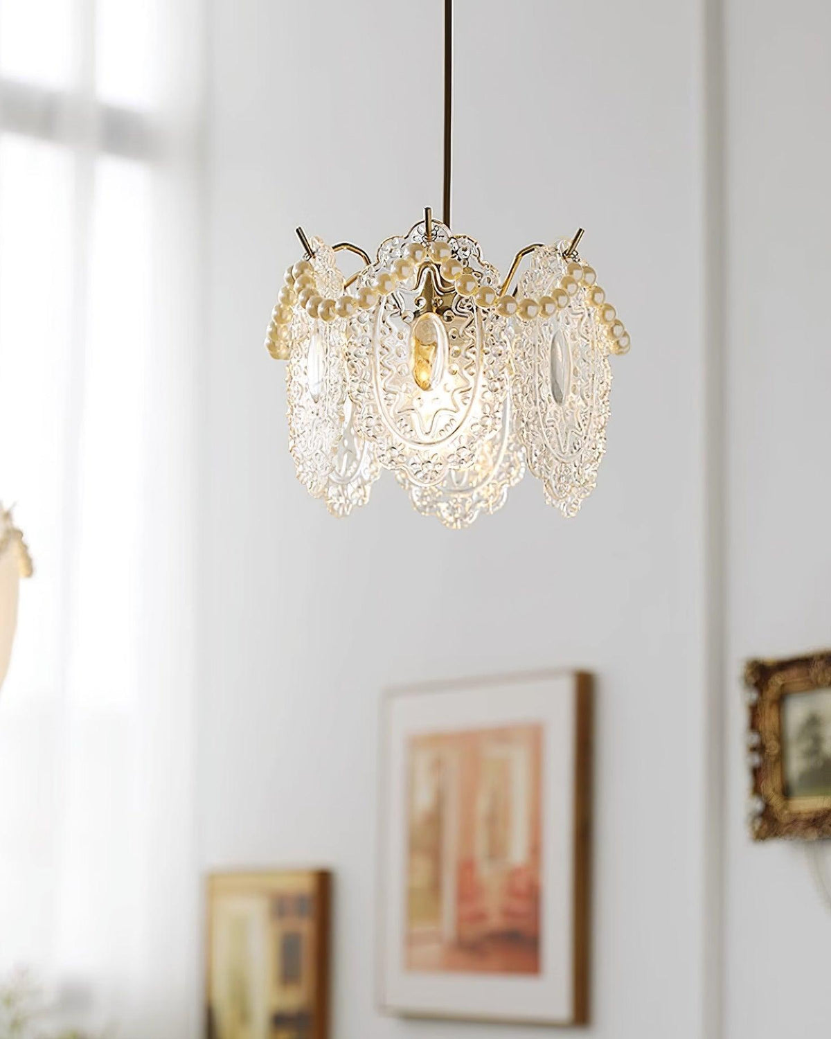 Elysia Glass Shade Pendant Light-Neutral Decor
