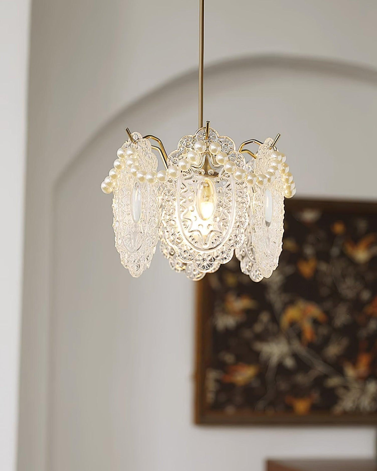 Elysia Glass Shade Pendant Light-Neutral Decor