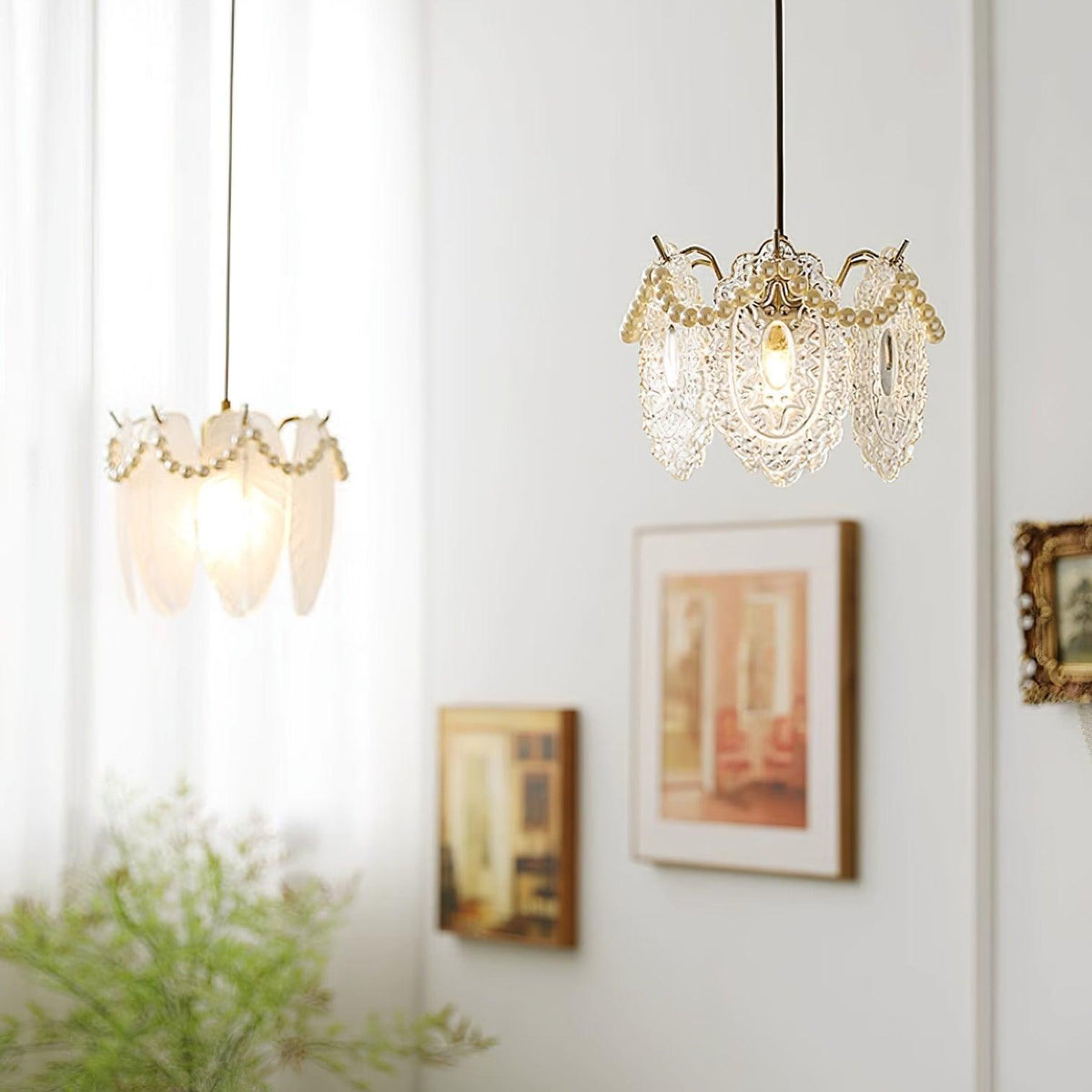 Elysia Glass Shade Pendant Light-Neutral Decor